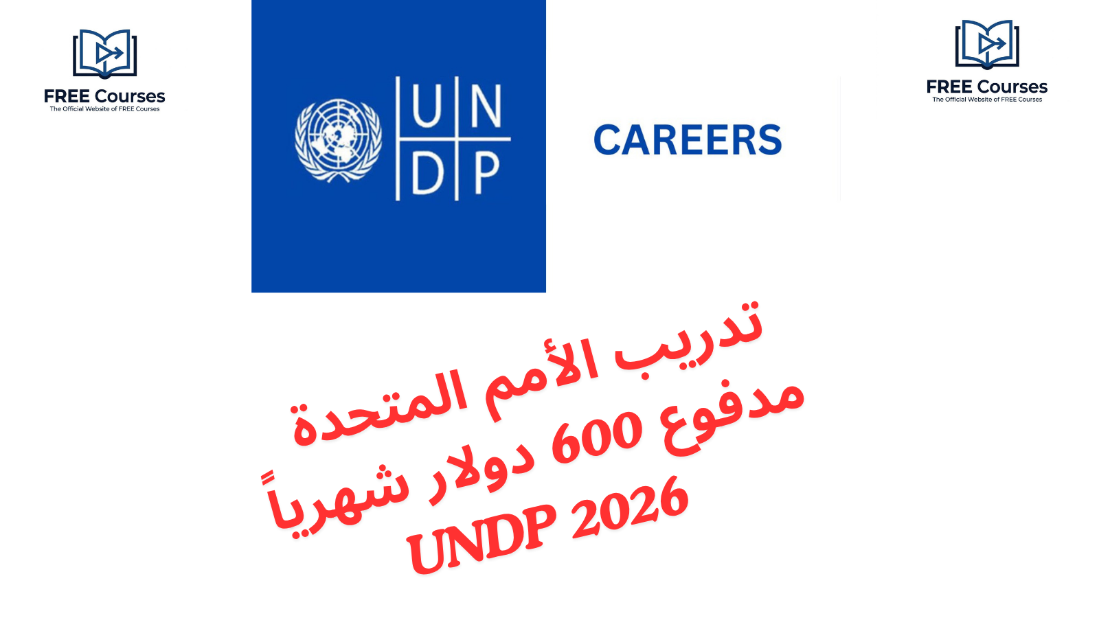 تدريب الأمم المتحدة مدفوع 600 دولار شهريا UNDP 2026