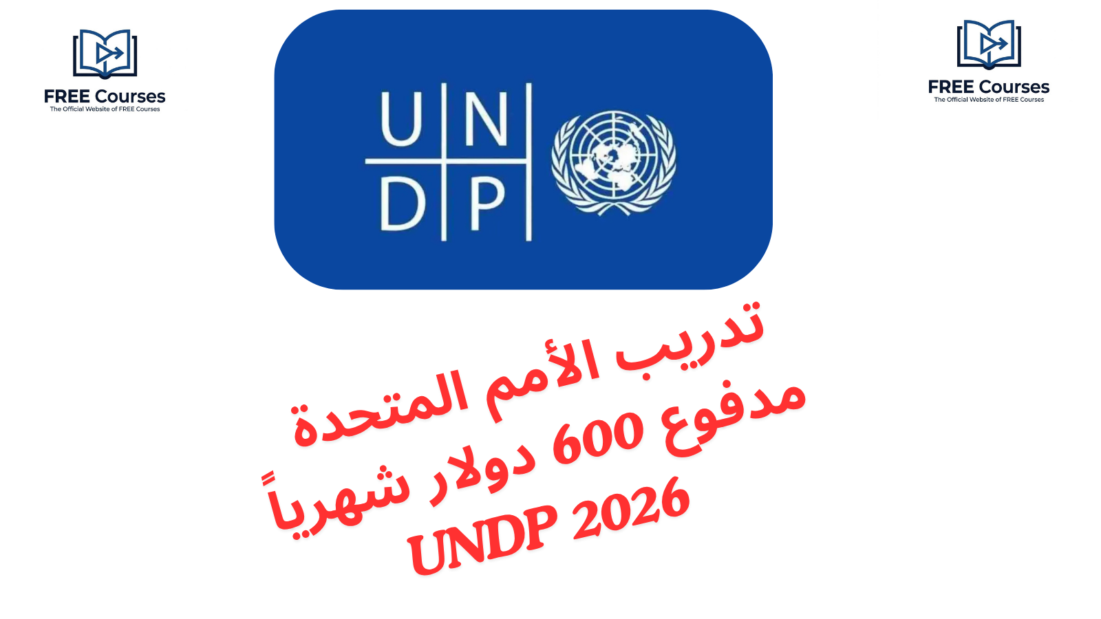 تدريب الأمم المتحدة مدفوع 600 دولار شهريا UNDP 2026