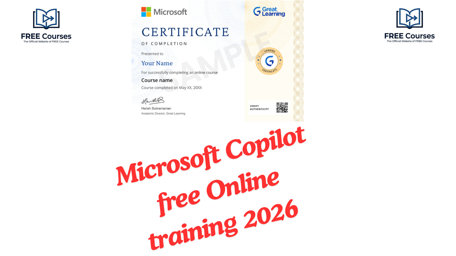 Microsoft Copilot free training 2026