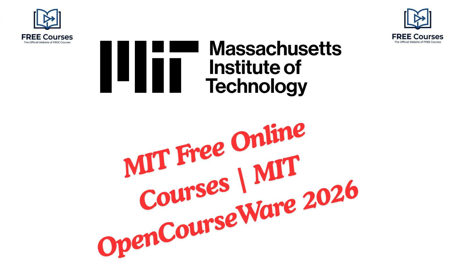 MIT Free Online Courses | MIT OpenCourseWare 2026