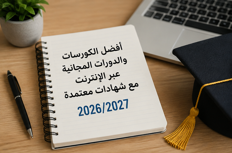 أفضل الكورسات والدورات المجانية عبر الإنترنت مع شهادات مجانية معتمدة 2026/2027