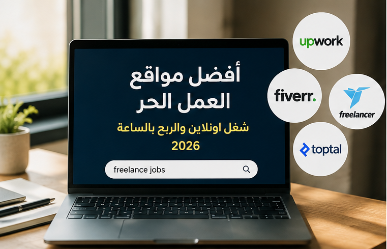 افضل مواقع العمل الحر توفر شغل اونلاين و المرتب بالساعة 2026