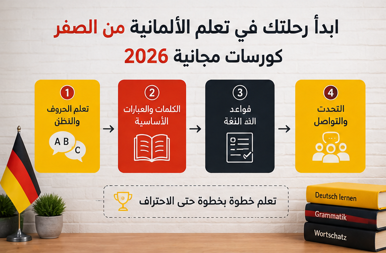 تعلم اللغة الألمانية من الصفر كورسات مجانية 2026