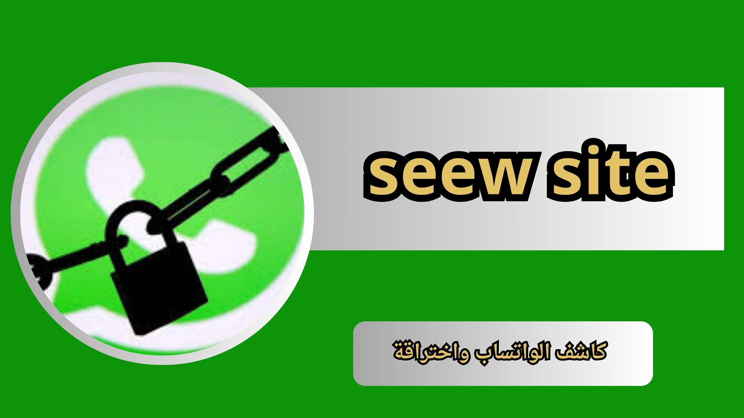 طريقة استخدام seew site كاشف الواتساب 2024