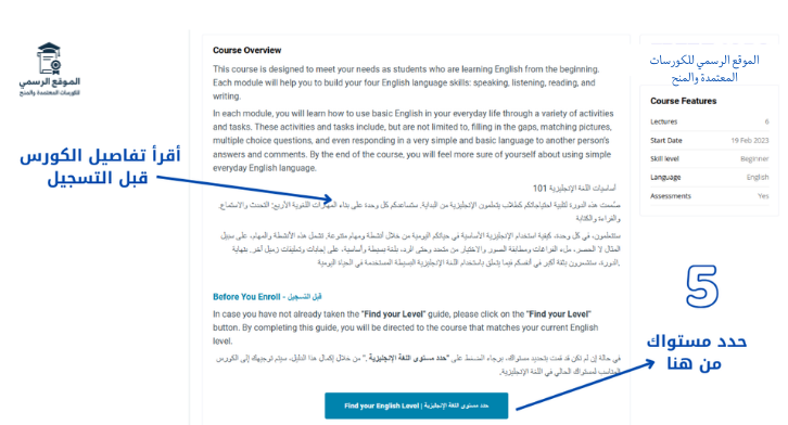 كورس الجامعة الأمريكية المجاني